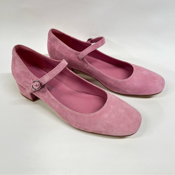 Jeffrey Campbell Pink Suede Mary Jane Heels - Picture 3 of 12